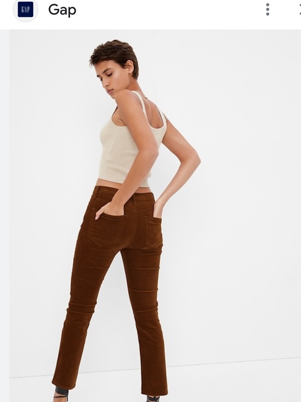 GAP Rust Brown Corduroy Slim Pants
